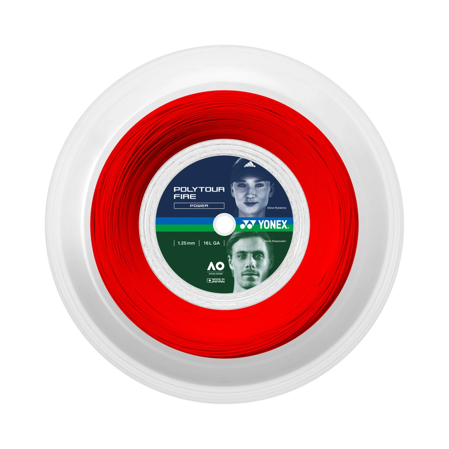 YONEX Poly Tour Fire Saitenrolle 200m - Rot