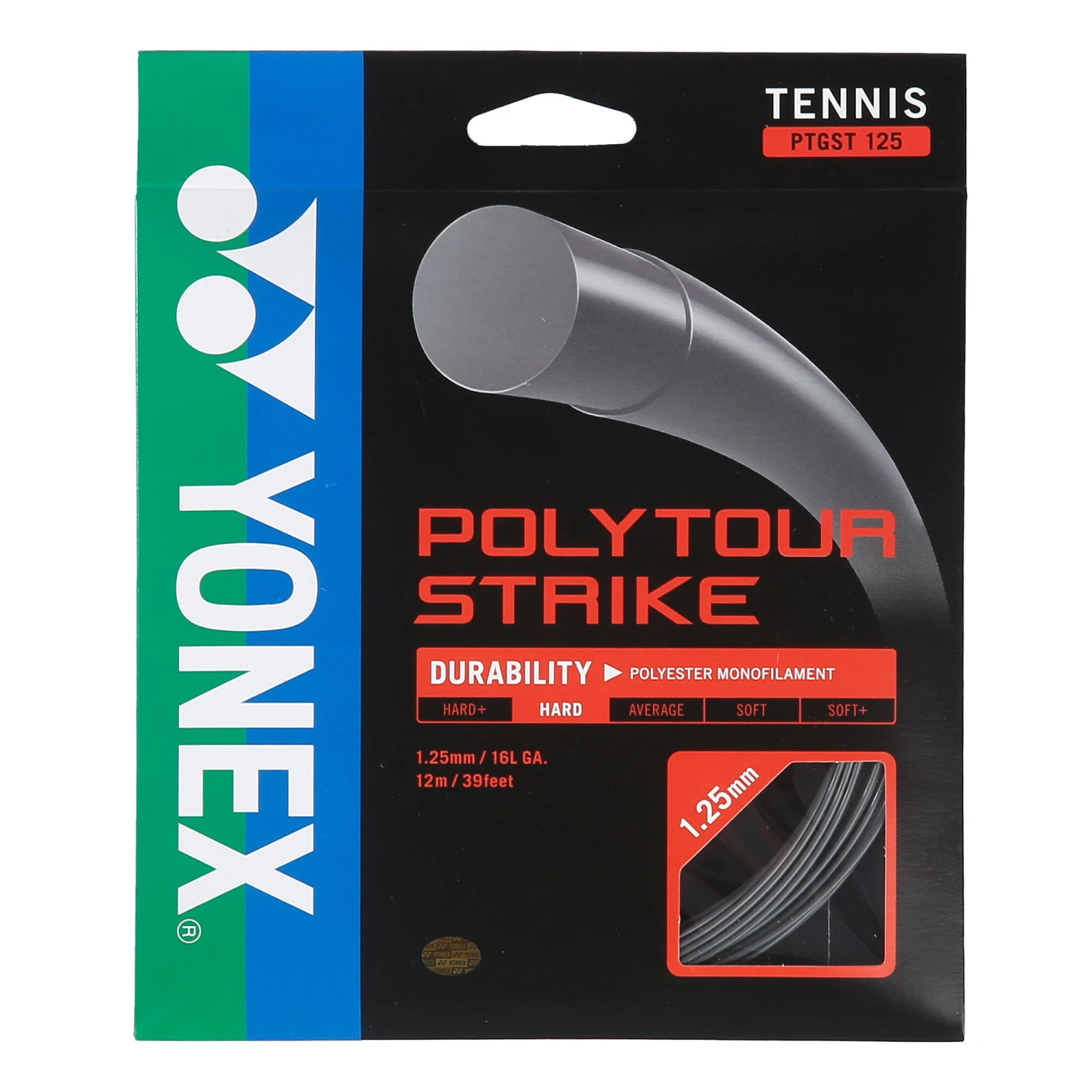 YONEX Poly Tour Strike Saitenset 12m - Dunkelgrau