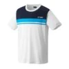 Yonex Sport-Tshirt Crew Neck Stripes 2023 Weiss Herren