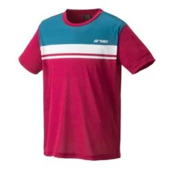 Yonex Sport-Tshirt Crew Neck Stripes 2023 Rot Herren