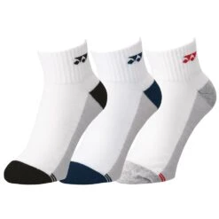 Yonex Sportsocken Ankle Low Cut Weiss/grau Herren - 3 Paar