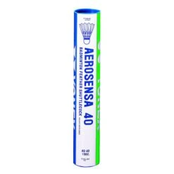 Yonex Badmintonbälle Aerosensa 40 Premium-Gänsefeder Weiss Dose 12er
