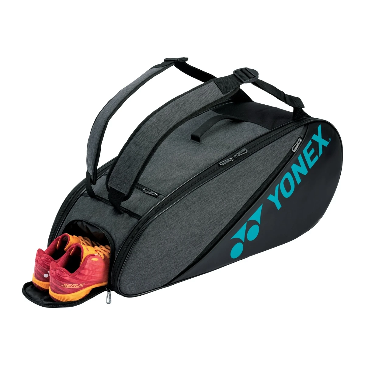 Yonex Racketbag Active Raquet 2023 (Schlägertasche, 2 Hauptfächer, Schuhfach) Blau 6er – Bild 2