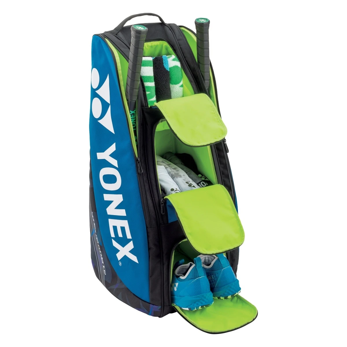 Yonex Schlägertasche Standbag Racketbag Pro 38x33x76cm Blau – Bild 2