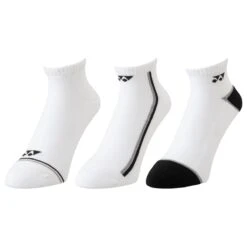Yonex Sportsocken Sneaker Low Cut Weiss Herren - 3 Paar
