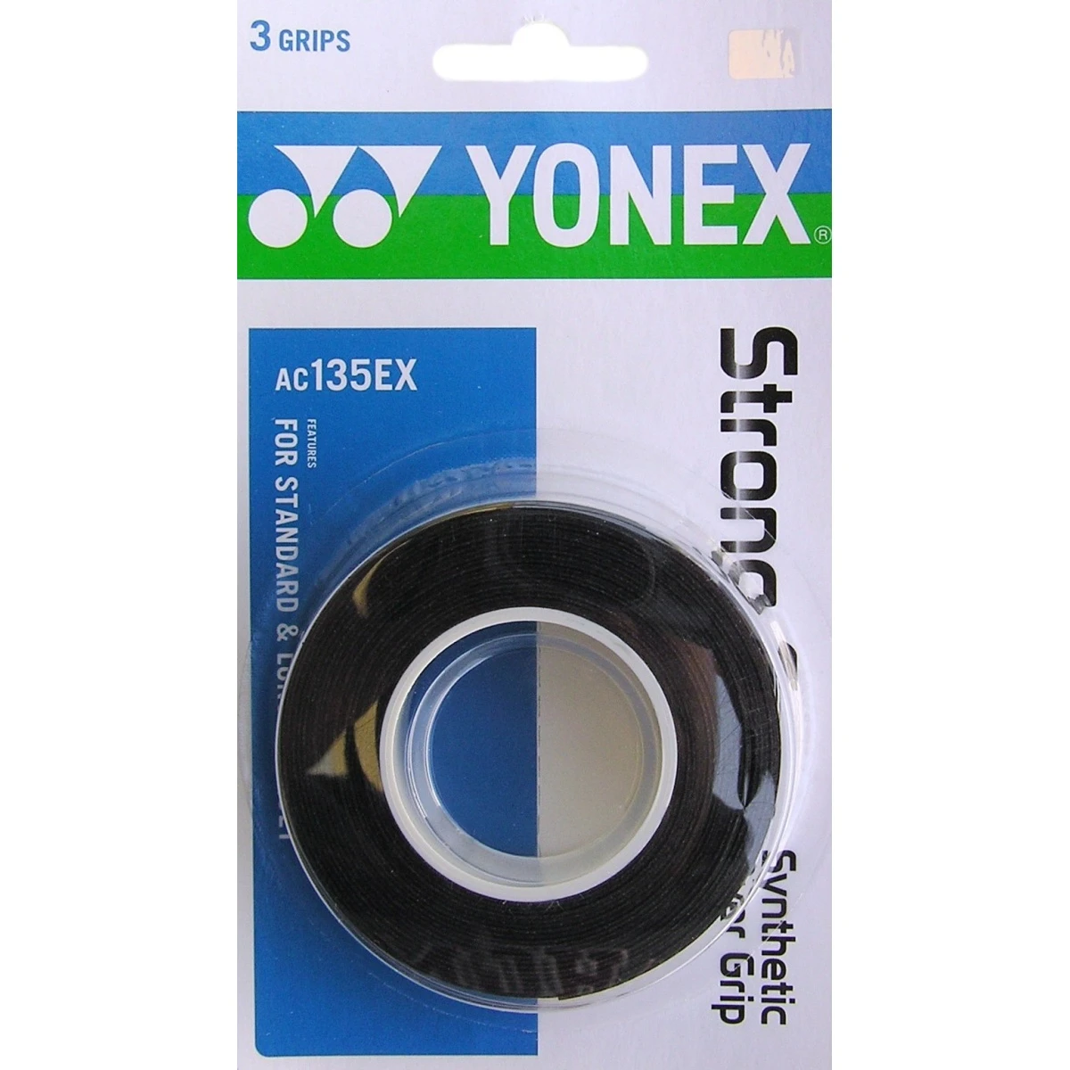 Yonex Overgrip Strong 0.6mm Schwarz 3er