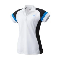 Yonex Sport-Polo Team #18 Weiss/schwarz Damen